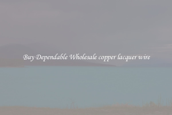 Buy Dependable Wholesale copper lacquer wire