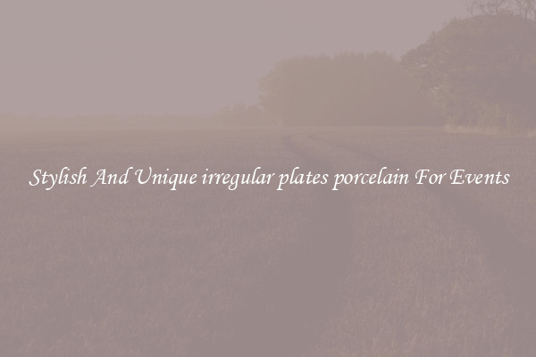 Stylish And Unique irregular plates porcelain For Events