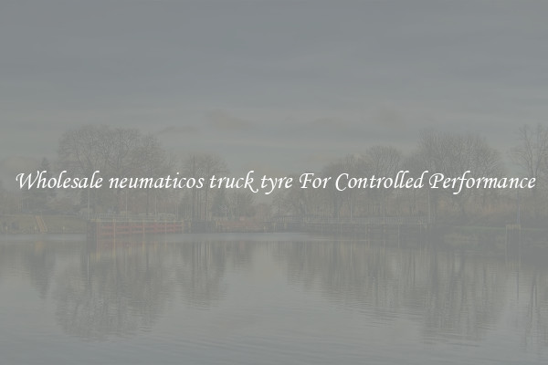 Wholesale neumaticos truck tyre For Controlled Performance