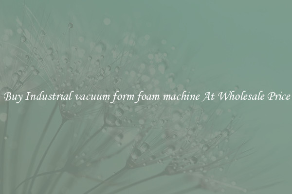 Buy Industrial vacuum form foam machine At Wholesale Price