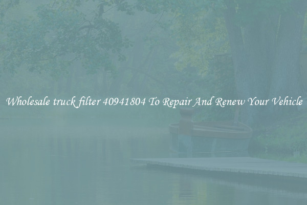 Wholesale truck filter 40941804 To Repair And Renew Your Vehicle