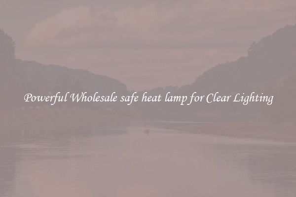 Powerful Wholesale safe heat lamp for Clear Lighting