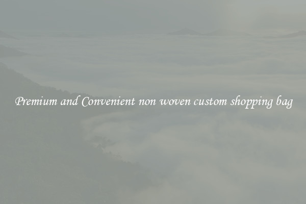 Premium and Convenient non woven custom shopping bag
