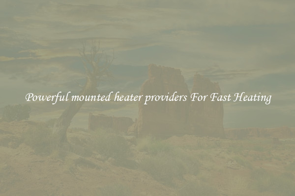 Powerful mounted heater providers For Fast Heating