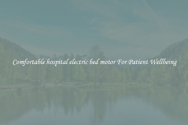 Comfortable hospital electric bed motor For Patient Wellbeing