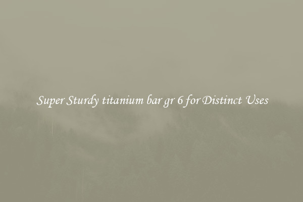 Super Sturdy titanium bar gr 6 for Distinct Uses