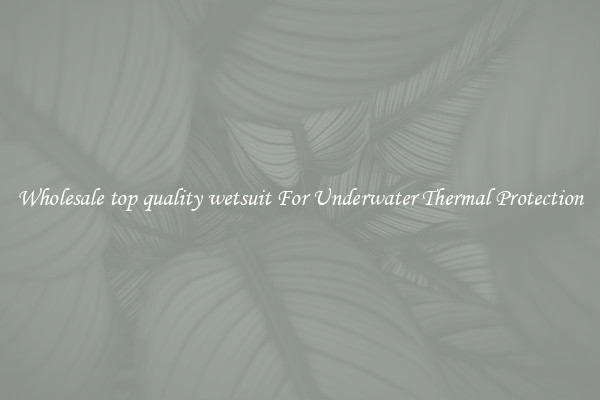 Wholesale top quality wetsuit For Underwater Thermal Protection